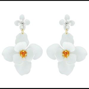 White Orchid Earrings